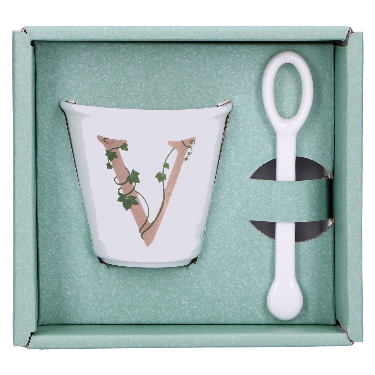 LA PORCELLANA BIANCA - Single "V" glass with 75cc spoon
