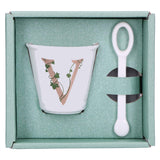 LA PORCELLANA BIANCA - Single "V" glass with 75cc spoon