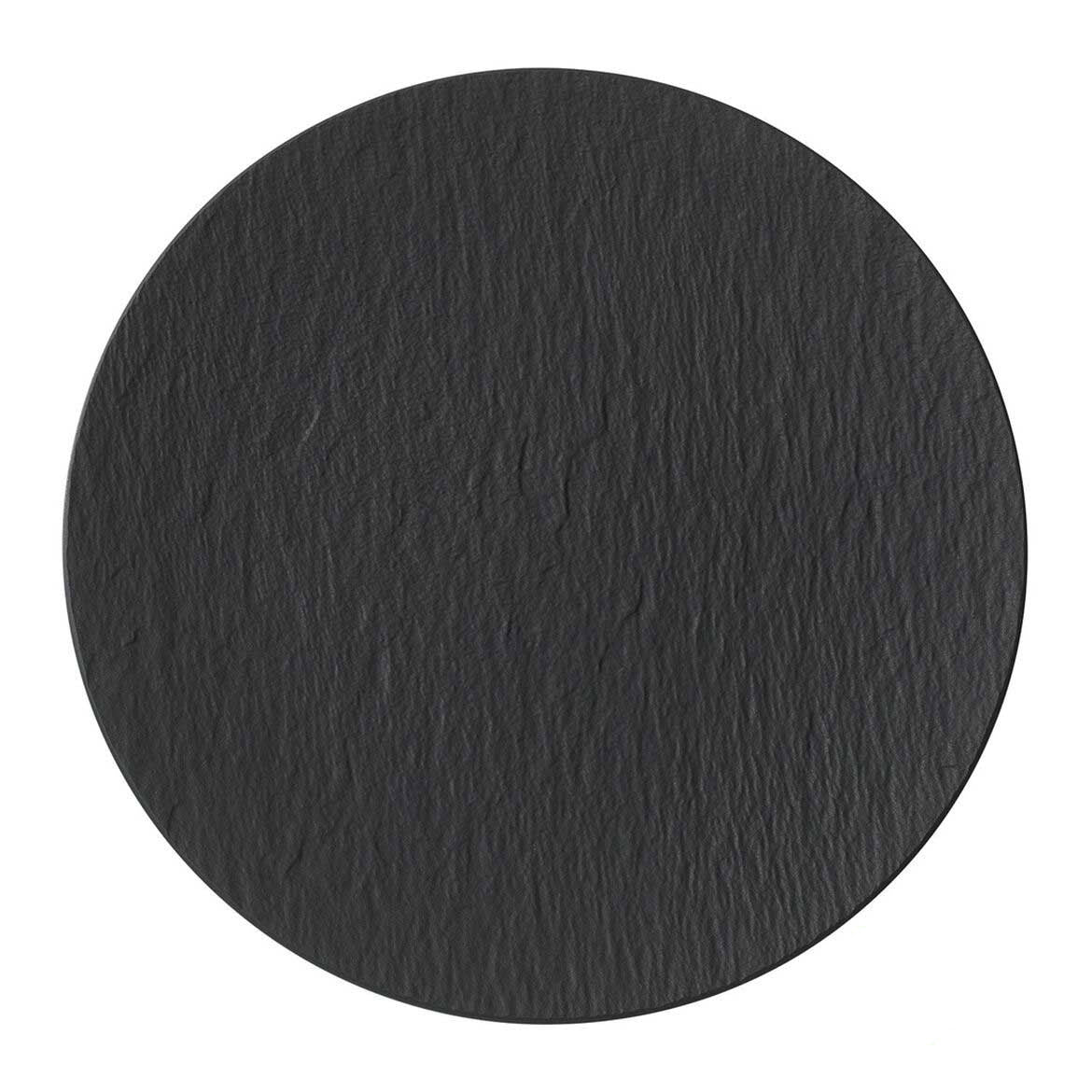 VILLEROY & BOCH Manufacture Rock Nero Set 6 Pezzi Piatto Pizza 32cm Porcellana