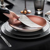 VILLEROY & BOCH Manufacture Rock Nero Set 6 Pezzi Piatto Pizza 32cm Porcellana