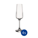 VILLEROY & BOCH Ovid Calici Set 12 Pezzi Rosso Bianco Flute Cristallo