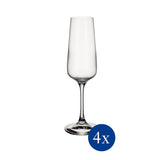 VILLEROY & BOCH Ovid Calici Set 12 Pezzi Rosso Bianco Flute Cristallo