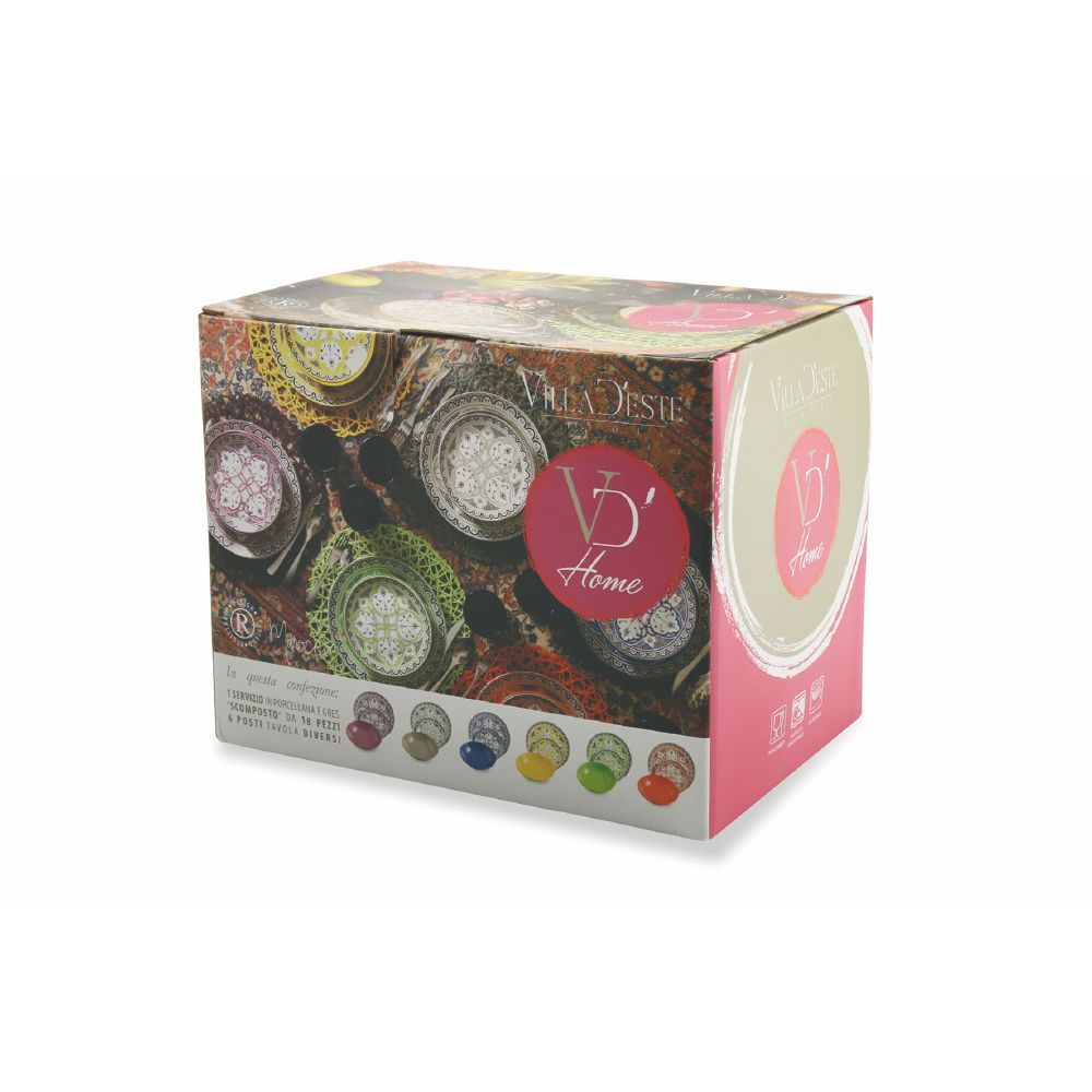 VILLA D'ESTE HOME TIVOLI - Marocco Servizio Tavola Piatti 18 Pezzi 2190637