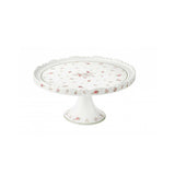 BRANDANI Alzata Nonna Rosa in Porcellana con Cupola Vetro 28cm