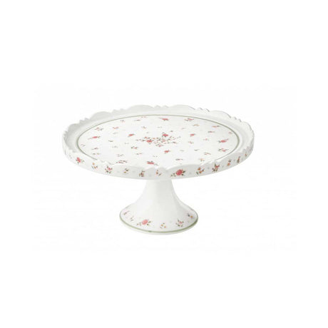 BRANDANI Alzata Nonna Rosa in Porcellana con Cupola Vetro 28cm