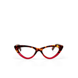 OKKIA Adriana Small Cat Eye Occhiali da Lettura Donna Avana Rosa +3.00