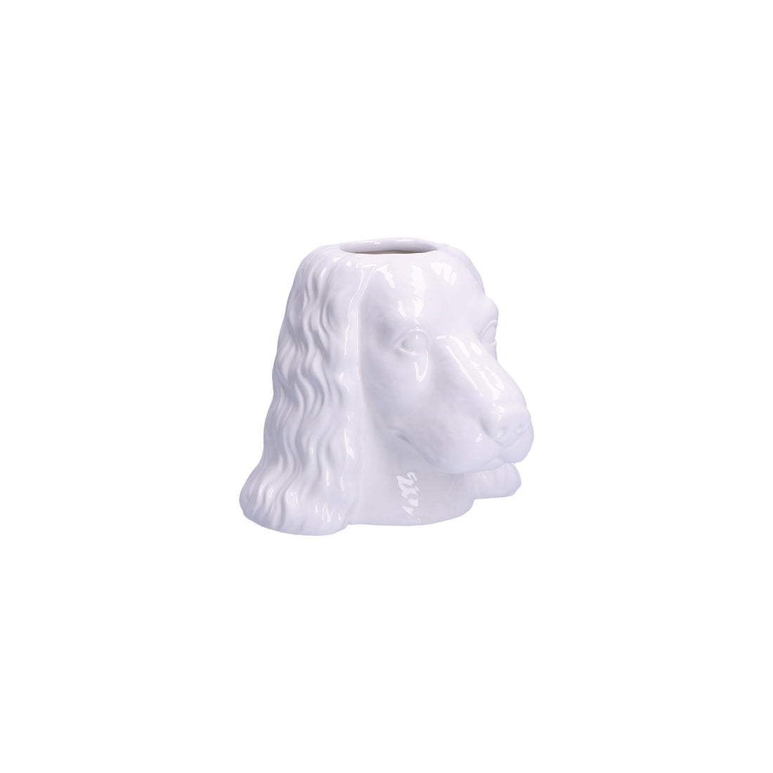 RITUALI DOMESTICI - Animalando Vaso Cachepot Tarcisio Bianco Ceramica H17cm