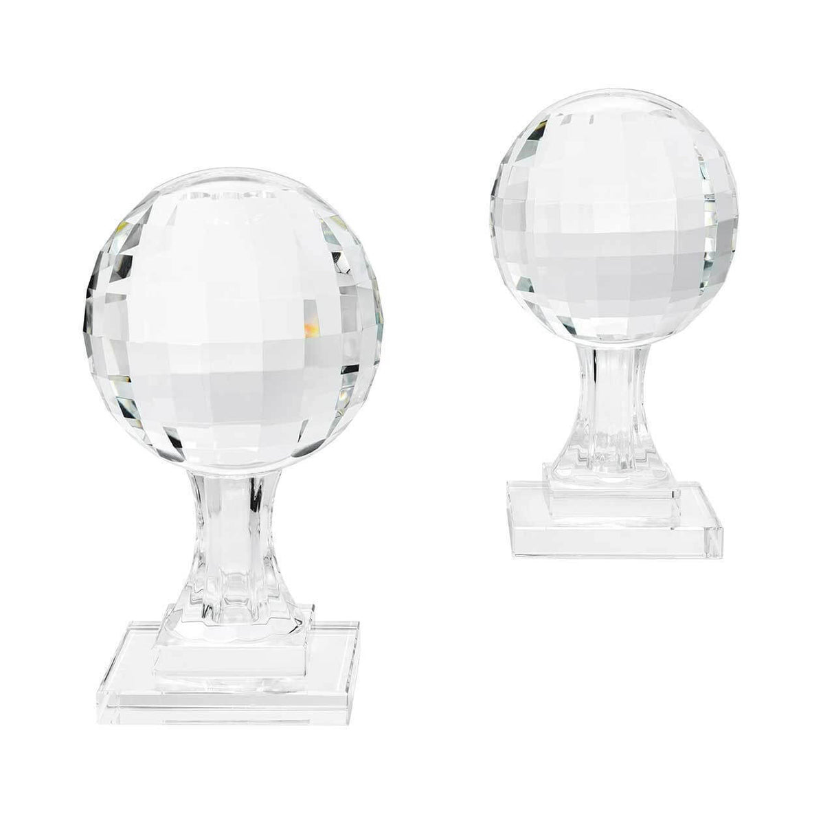 ABHIKA Fermalibri Palline da Golf Set 2 Pezzi 18x9,5cm Vetro