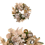 BIANCHI DINO Corona Ghirlanda con Sfere Oro Sintetica 36cm