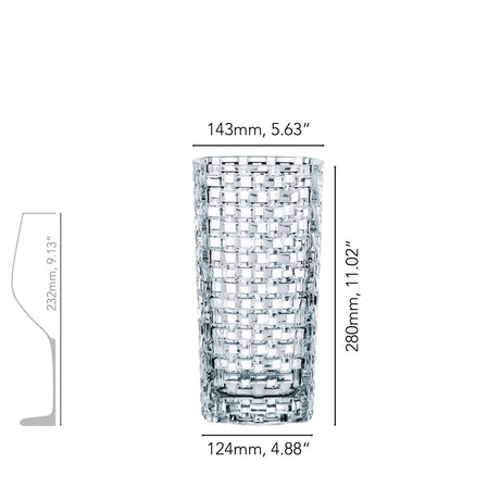 NACHTMANN Vaso da Fiori Bossa Nova 28cm Cristallo