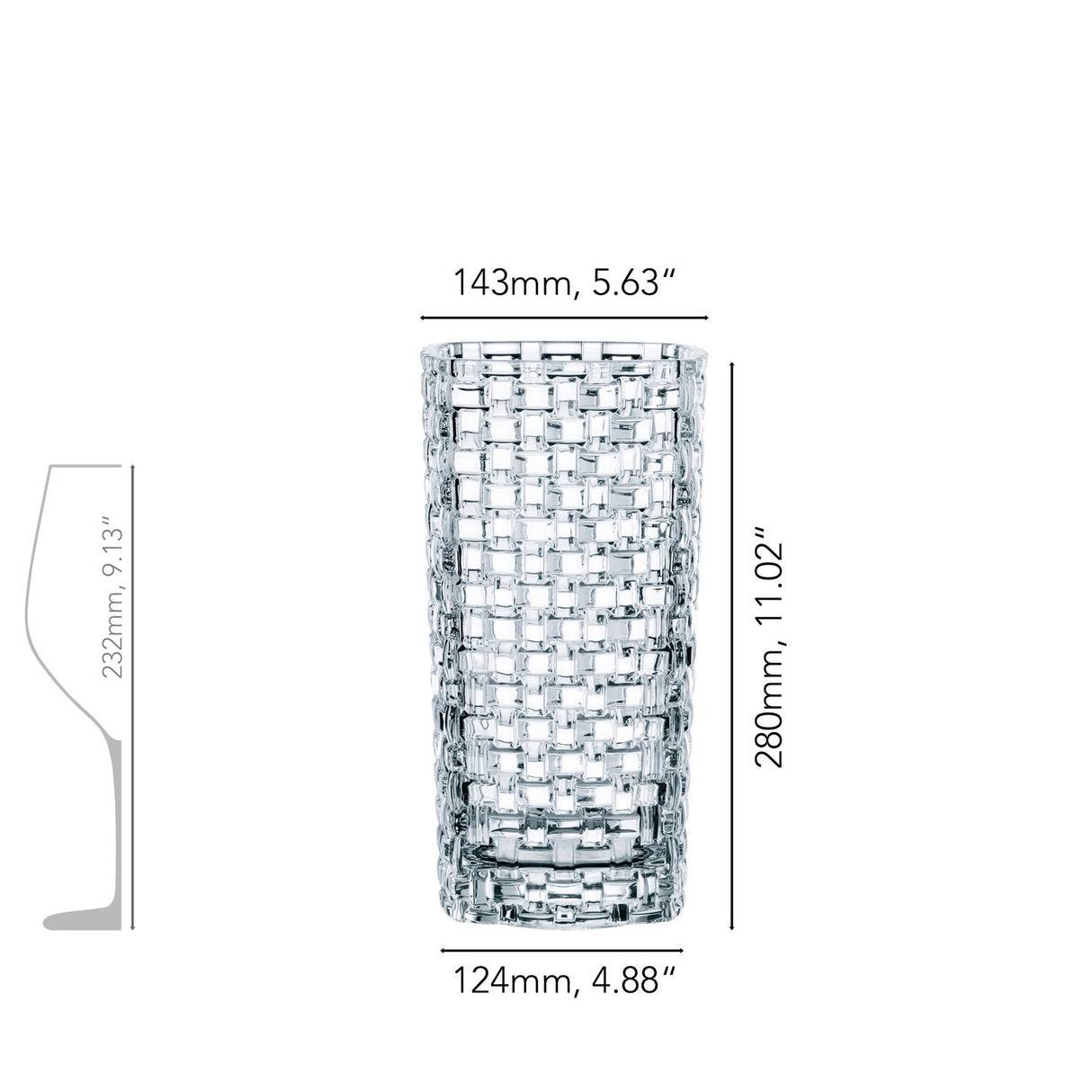 NACHTMANN Vaso da Fiori Bossa Nova 28cm Cristallo