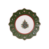 VILLEROY &amp; BOCH Toy's Delight Green Breakfast Plate 24cm Christmas Table