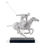 Scultura Giocatore di Polo Lladrò in porcellana dinamica 61x50 cm