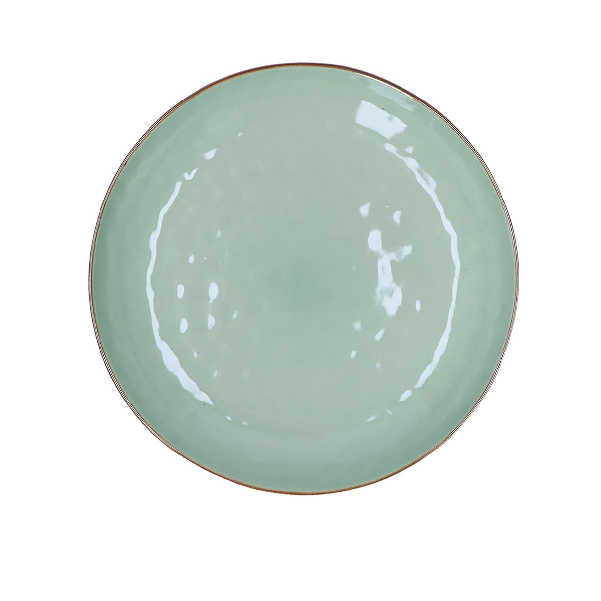 ROSE &amp; TULIPS Concerto Cup Gourmet Plate 30cm Green Tea Stoneware