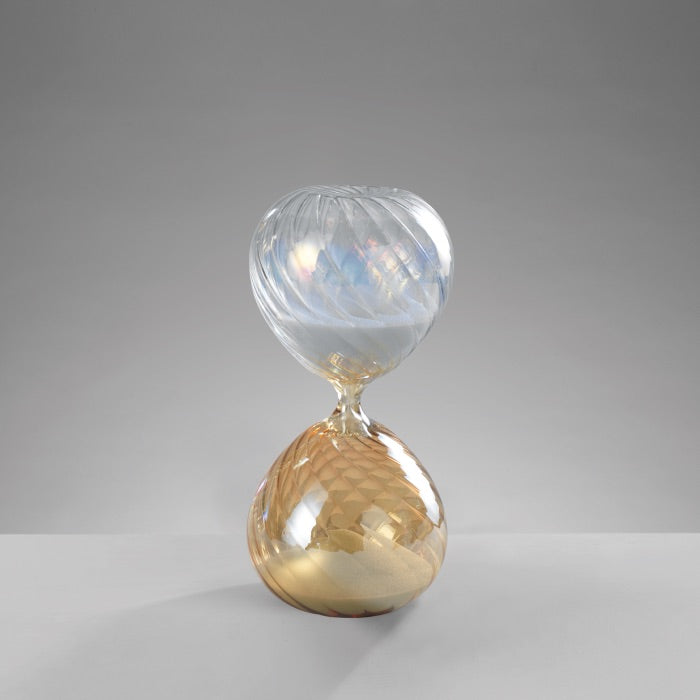 MASCAGNI CASA Clessidra 23cm 45 Minuti in Vetro Oro