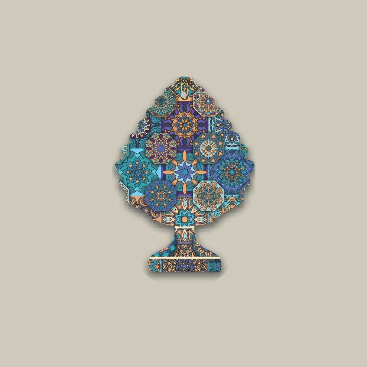 PALAIS ROYAL - 100% Melamine Pine Cone Trivet 23 cm Kitchen