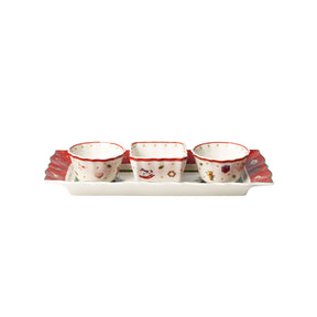 Set dip Toy's Delight Villeroy & Boch in porcellana con motivi natalizi