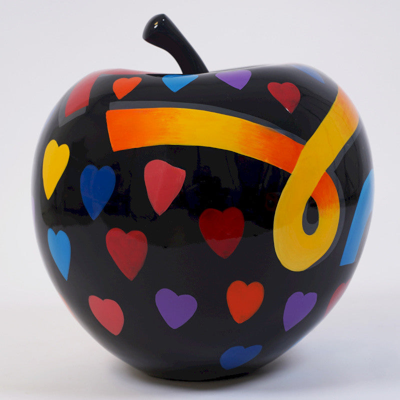 DRIMMER Love Mela Decorativa Nera 50cm Poliresina