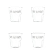 SIMPLE DAY Bicchiere Amaro Liquore Set 4 Pezzi 130ml Vetro