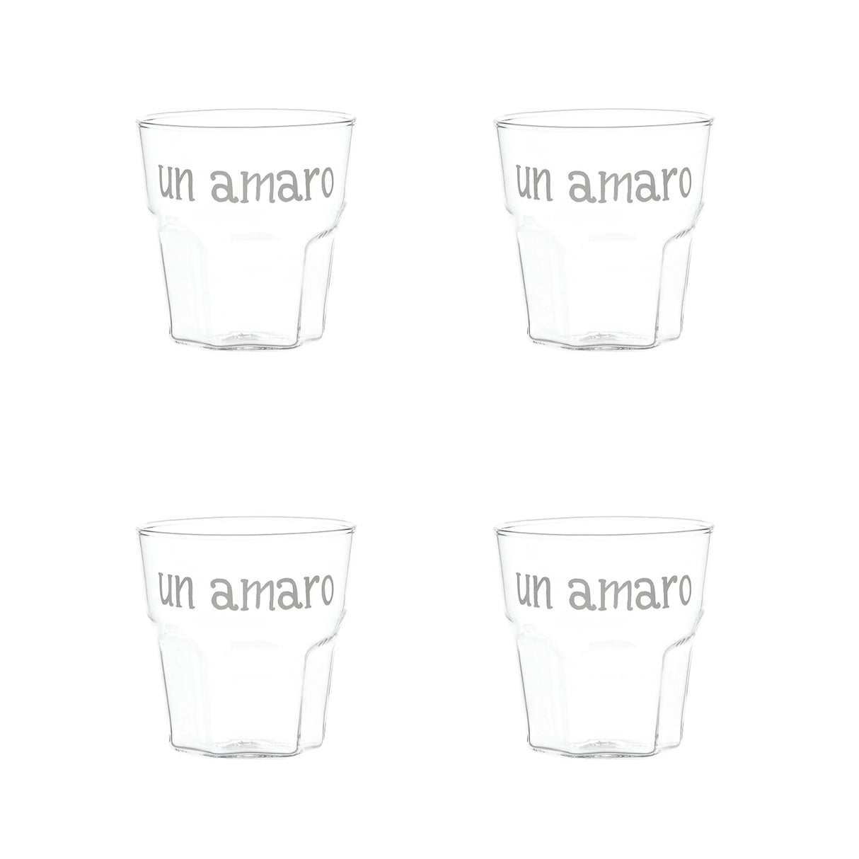 SIMPLE DAY Bicchiere Amaro Liquore Set 4 Pezzi 130ml Vetro