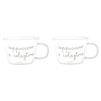 Set 2 tazze tè Simple Day in vetro borosilicato trasparente 280 ml