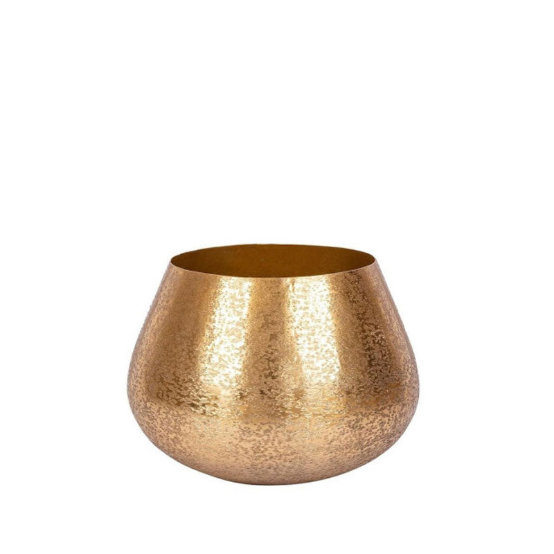 BIZZOTTO Portavaso Grande Varanasi in Alluminio 42x31cm Oro