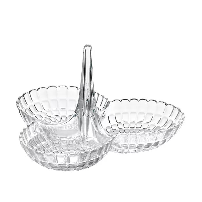GUZZINI Tiffany Antipastiera 3 Ciotole 25x16cm Trasparente