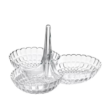 GUZZINI Tiffany Antipastiera 3 Ciotole 25x16cm Trasparente