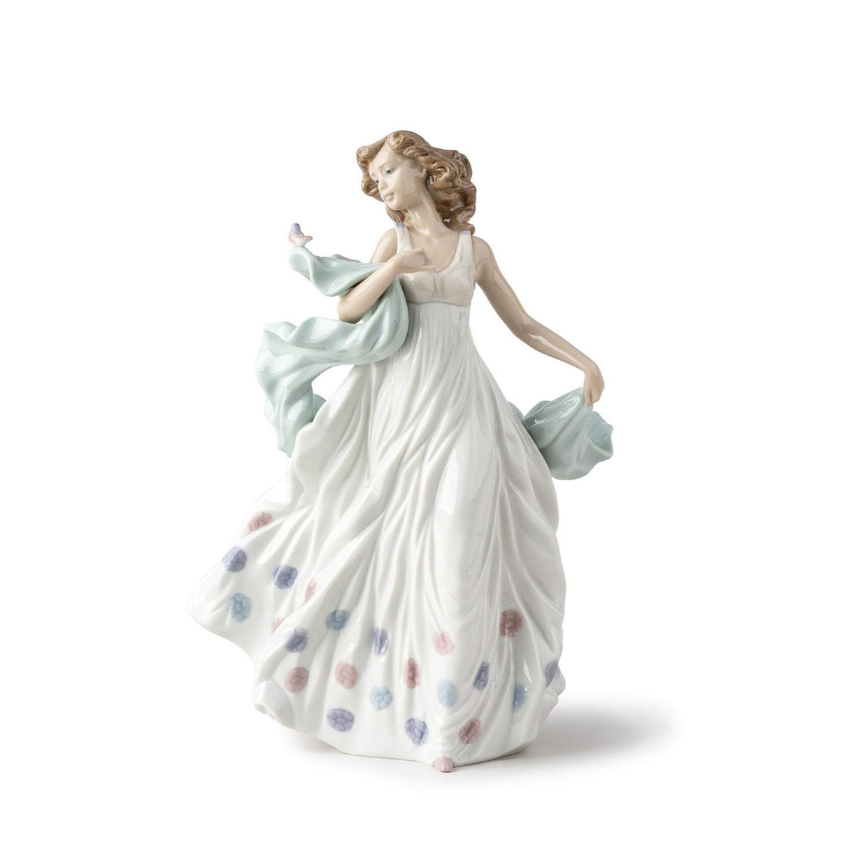 LLADRO' Figurina Dama 32x21cm Porcellana