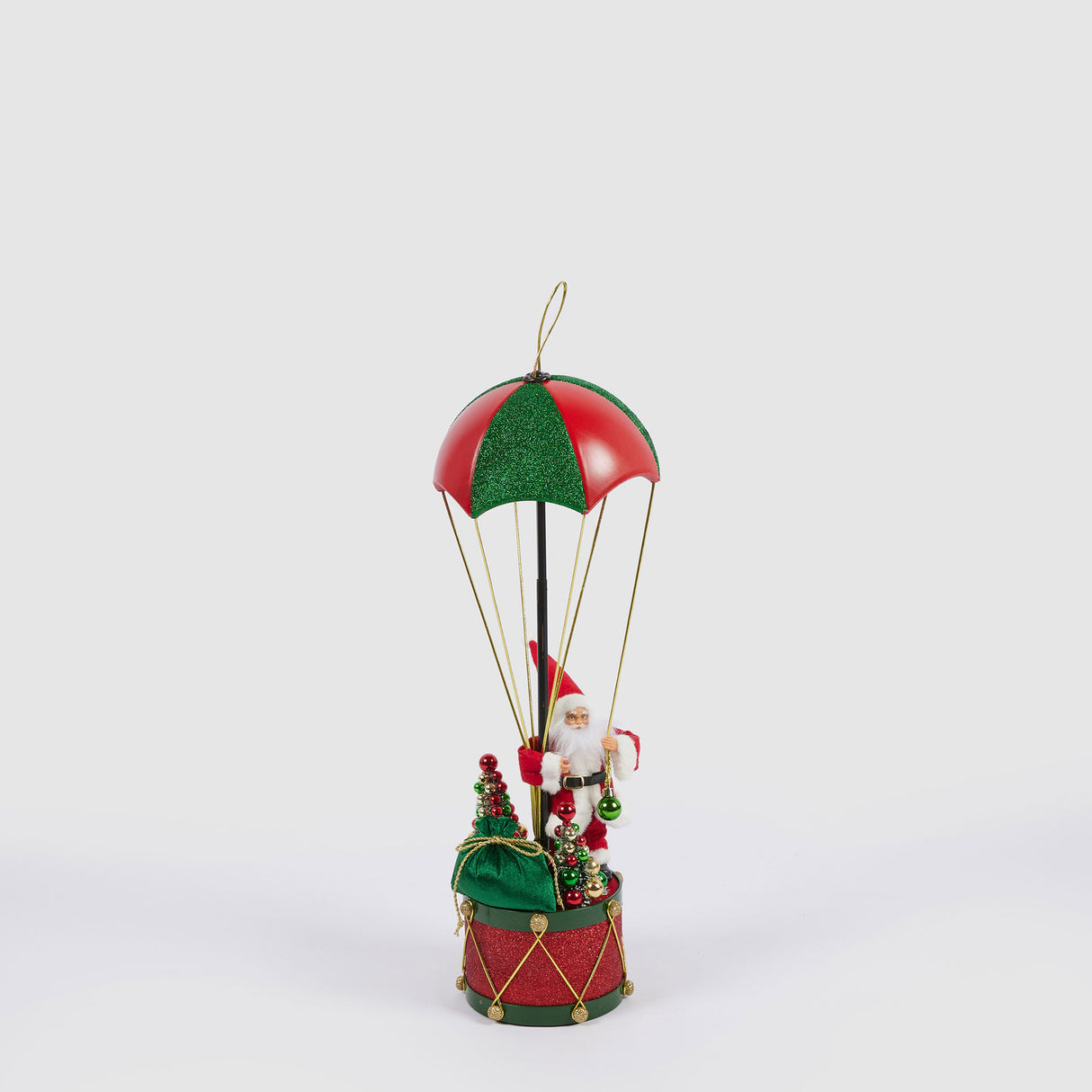 EDG Enzo De Gasperi Decorazione Natalizia Babbo Natale con Paracadute da Appendere 60cm
