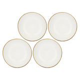 ROSE & TULIPANI Concerto Piatto Fondo Avorio 21cm Set 4 Pezzi Stoneware