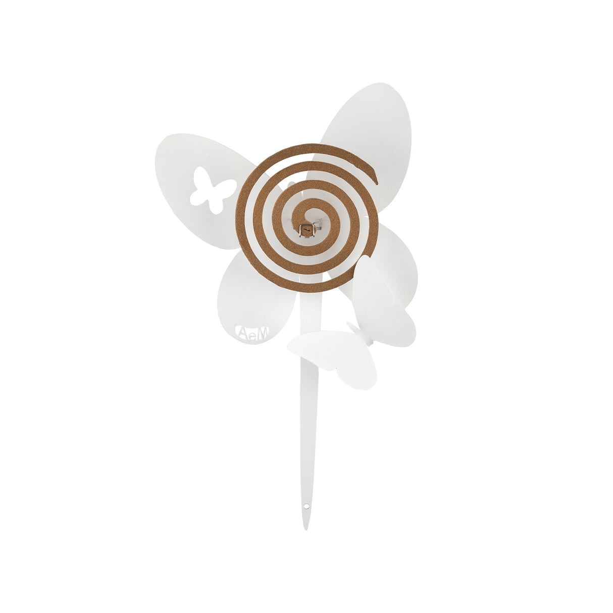 ARTI & MESTIERI Porta Zampironi Farfalla da Vaso Bianco Marmo 17x19cm