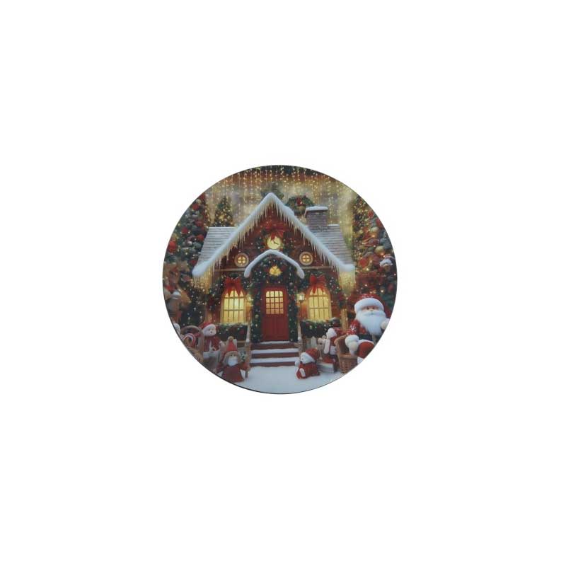 BRANDANI Christmas Sottopiatto Natalizio in PP Casa Natale Pezzi 40cm