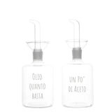 SIMPLE DAY Set of 2 Oil and Vinegar Bottles Cruet Vinegar 250ml Glass