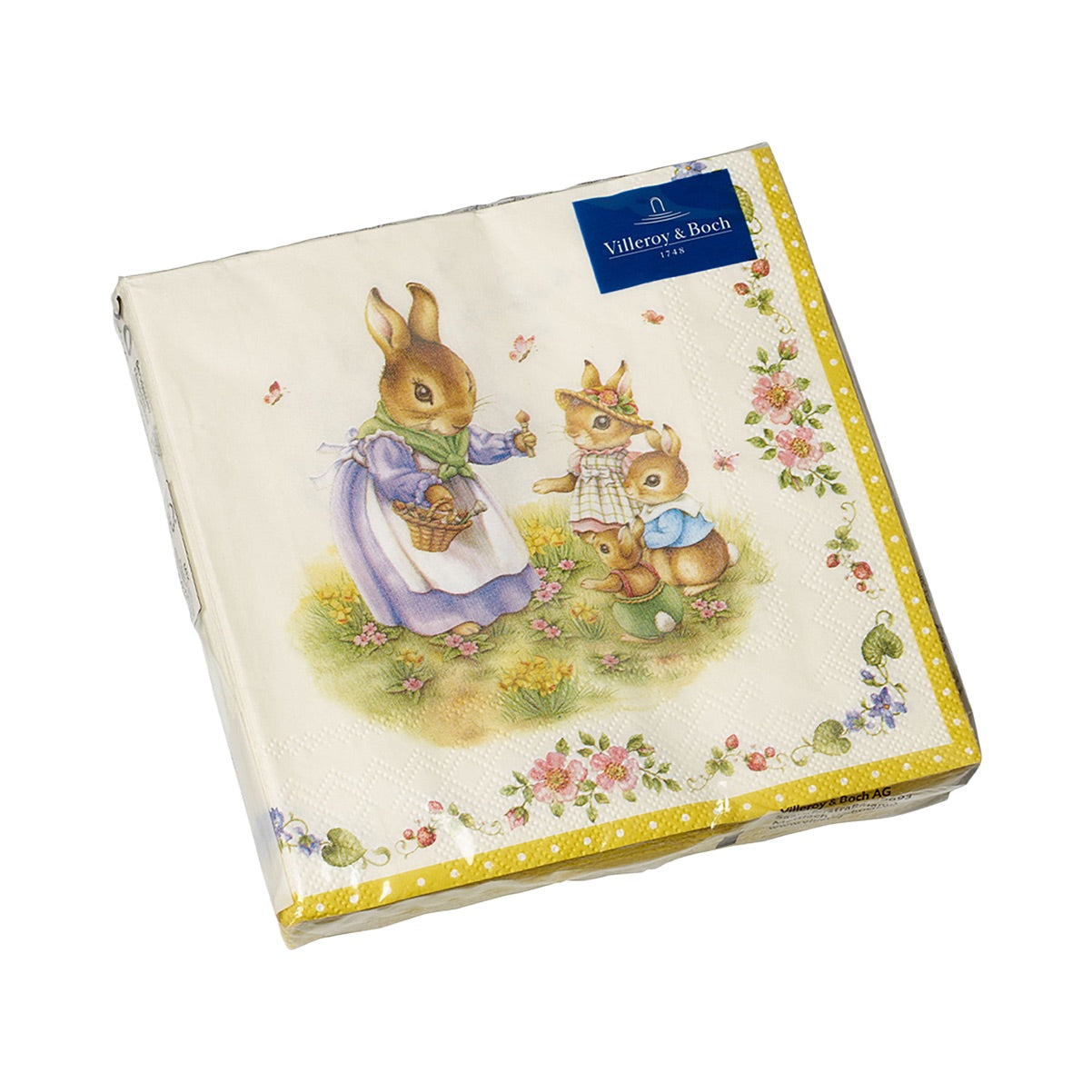 VILLEROY & BOCH Spring Fantasy Tovaglioli Famiglia Conigli 20 Pezzi 33x33cm Carta