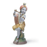 LLADRO' Figurina Piccolo Lord Krishna 22x7cm Porcellana