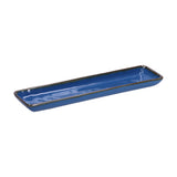 ROSE &amp; TULIPS Concerto Rectangular Tray 32x8cm Air Force Blue Stoneware