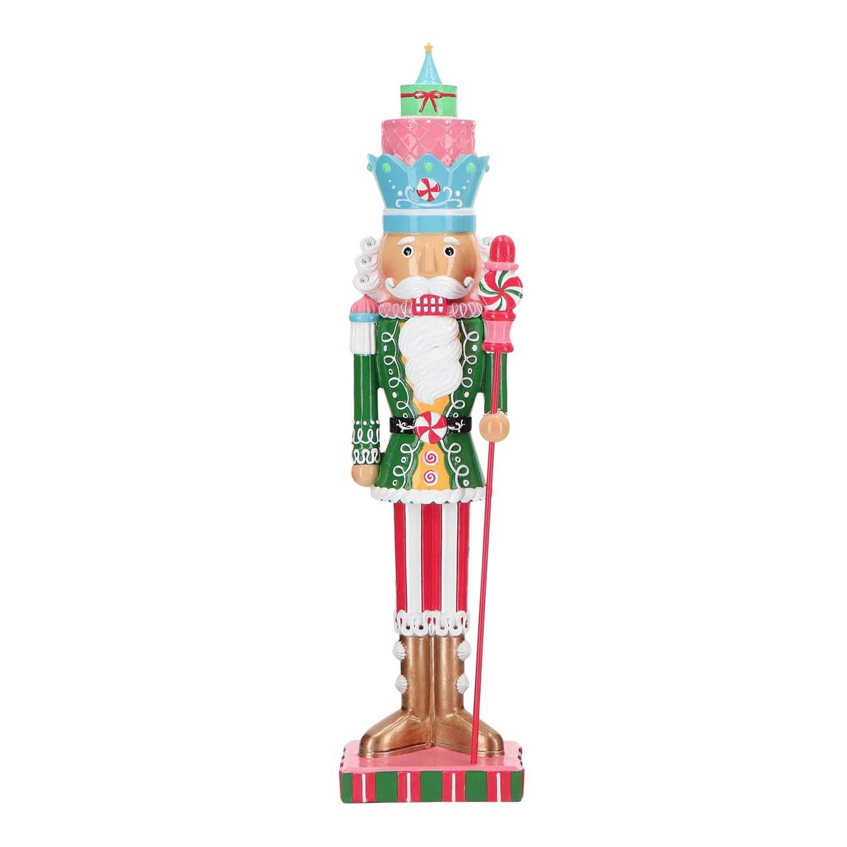 TIMSTOR Decorazione Natalizia Soldatino Schiaccianoci 50cm Poliresina