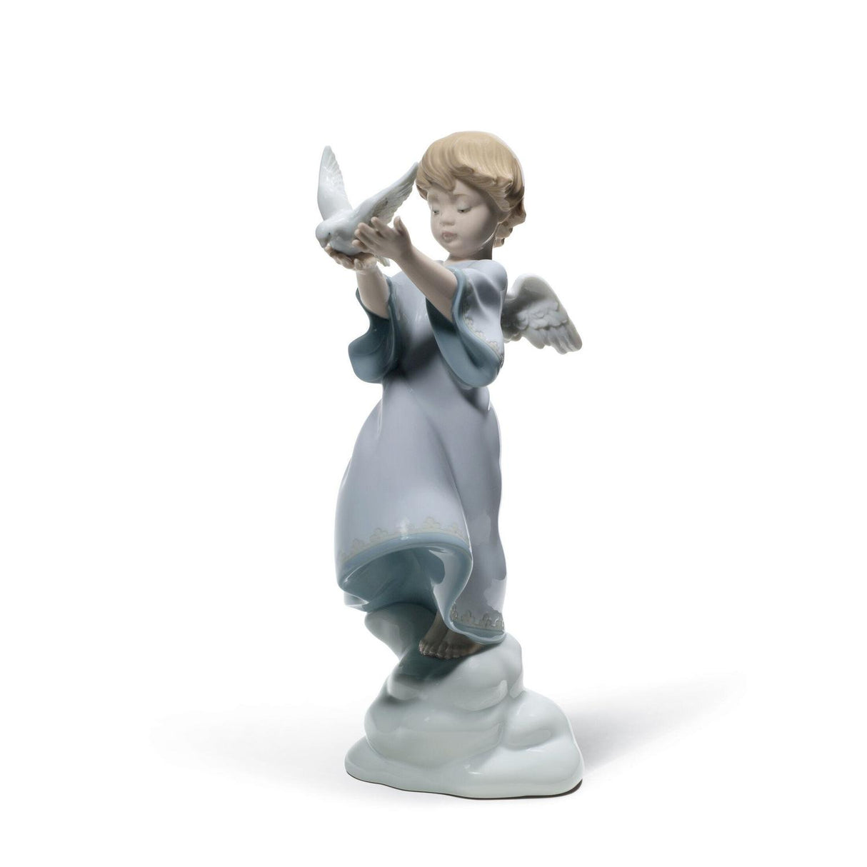 LLADRO' Figurina Angelo Pace in Terra 26x11cm Porcellana