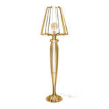 ARTI & MESTIERI Lampada Moderna da Terra Per Soggiorno Minerva Oro Trasparente