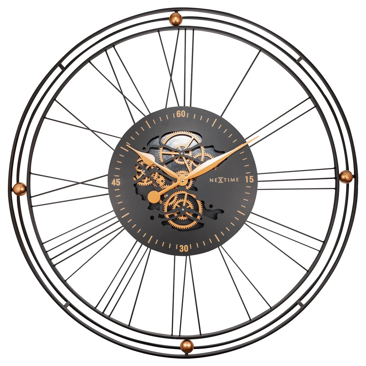 NEXTIME - Orologio da Parete Roman Gear Clock XXL 90,5cm