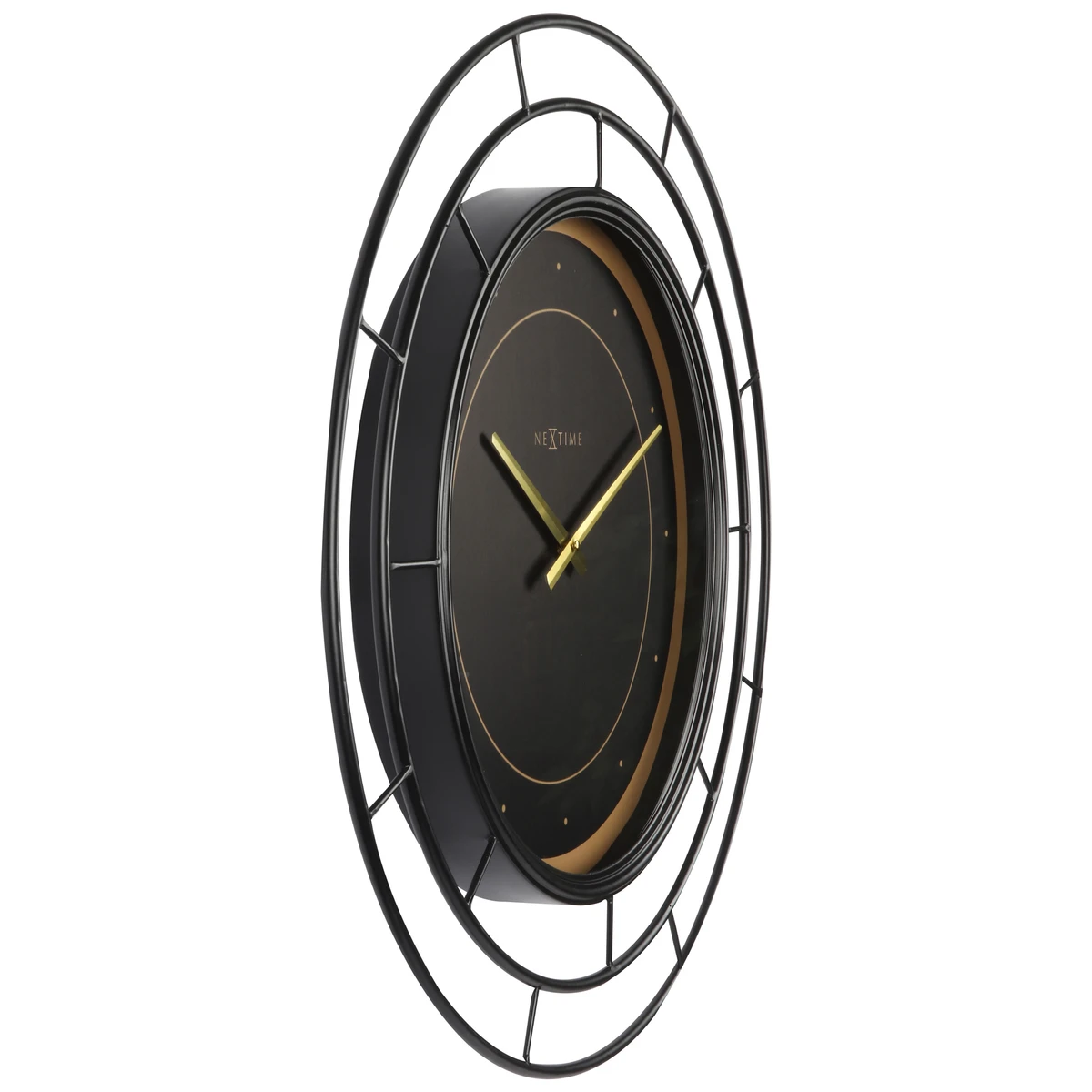 Orologio da parete tondo Justaminute nero 30 cm