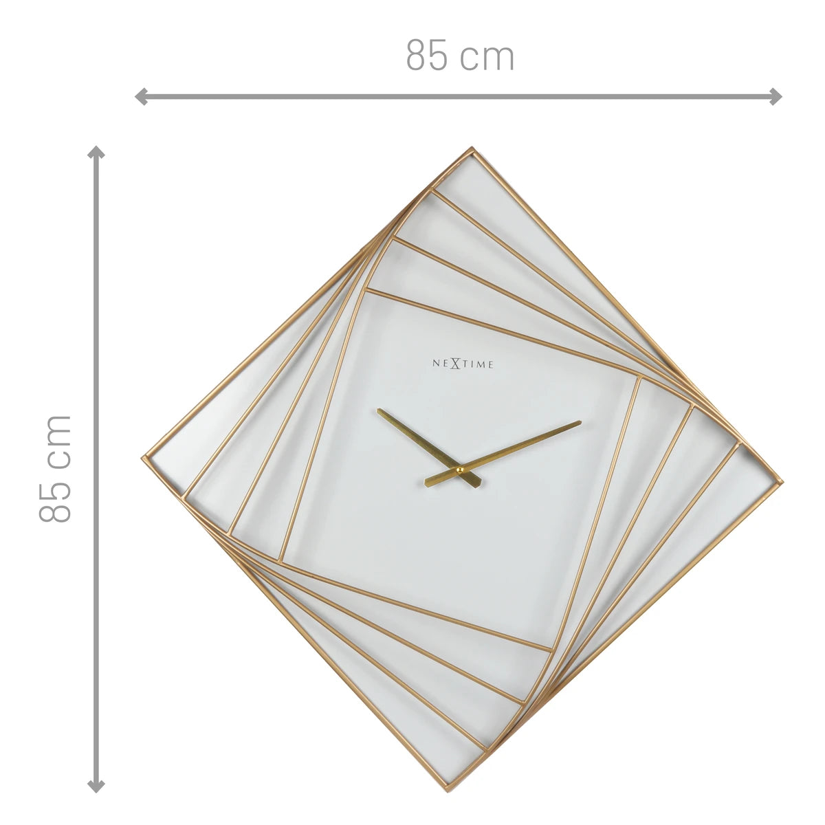 NEXTIME - Orologio da Parete Turning Square 85cm