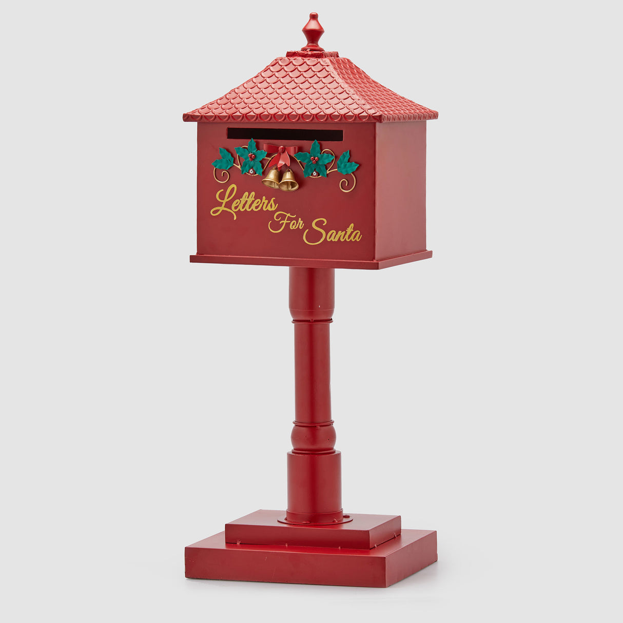 EDG Enzo De Gasperi Decorazione Natalizia Cassetta Posta Mailbox Babbo Natale 94x34x27cm Rosso Poliresina