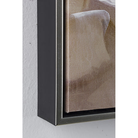 BIZZOTTO - Quadro Dipinto a Mano Olio su Tela Rose Bianche Dettagli Oro 72,5x72,5cm