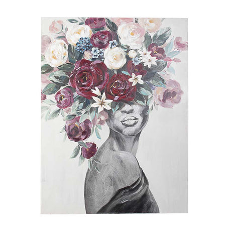 BIZZOTTO - Quadro Dipinto a Olio Village Fiori Donna 90x120cm 0240660