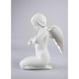 LLADRO' Figurina Angelo Cuore Celestiale 29x20cm Porcellana