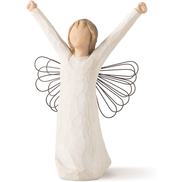 WILLOW TREE Figurina Statuina Angelo del Coraggio Design di Susan Lordi 14,5cm Resina