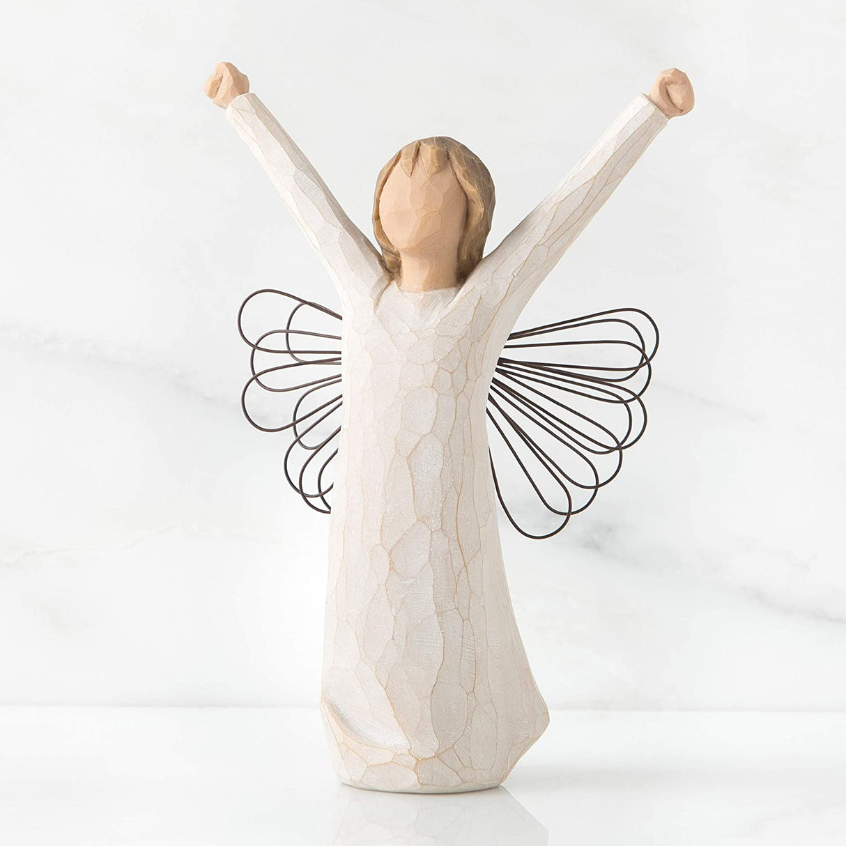 WILLOW TREE Figurina Statuina Angelo del Coraggio Design di Susan Lordi 14,5cm Resina