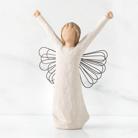 WILLOW TREE Figurina Statuina Angelo del Coraggio Design di Susan Lordi 14,5cm Resina